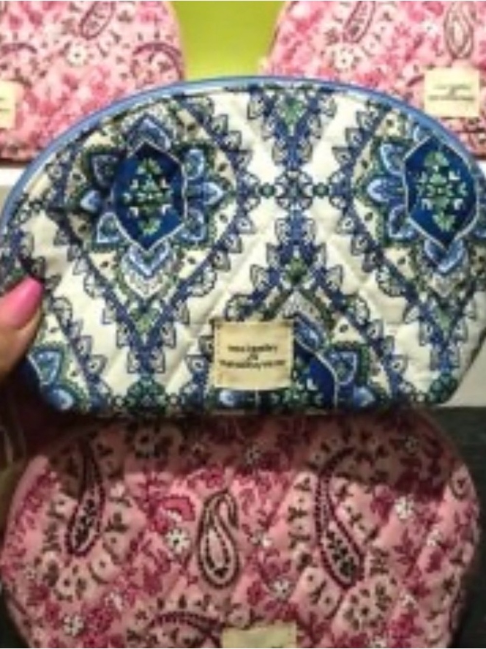 Vera Bradley x BBW Quilted Blue Paisley Cosmetic Pouch & Gifts Set
